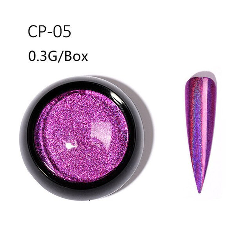 Silver Holographic Nail Powder Glitter Laser Shimmer Nail Art Decorations Manicure Shining Chrome Pigment Mirror Dust