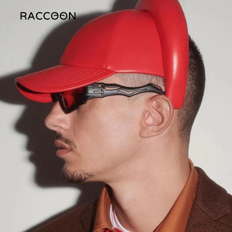 Geometric Frame Cyber Y2K Sunglasses Men Sporty Wrap around Intricate Cutouts Sun Glasses Women Fashion Luxury Brand Punk Shades