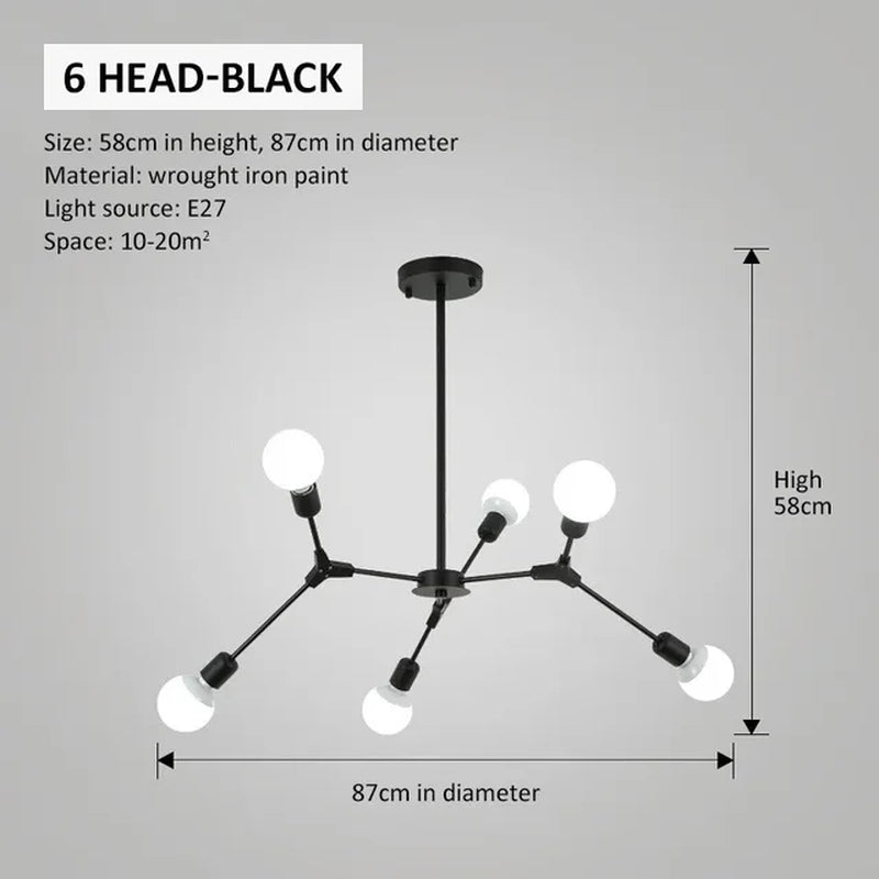 Modern Tree Shape Ceiling Chandelier Creative Design Ceiling Lamp Decor Pendant Lamp for Living Room Bedroom Kitcher Chandelier