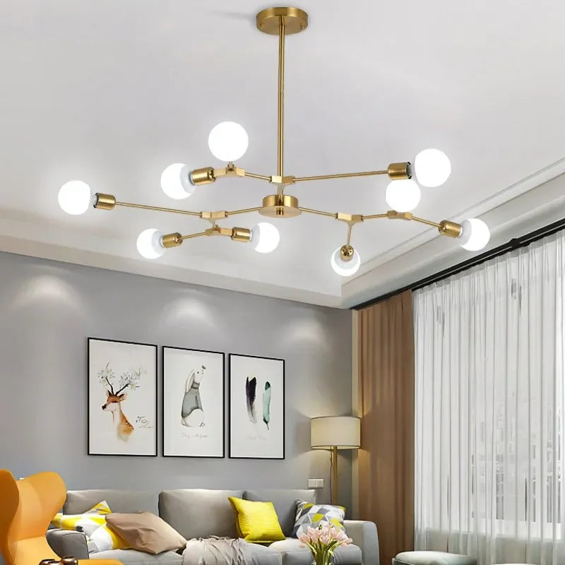 Modern Tree Shape Ceiling Chandelier Creative Design Ceiling Lamp Decor Pendant Lamp for Living Room Bedroom Kitcher Chandelier