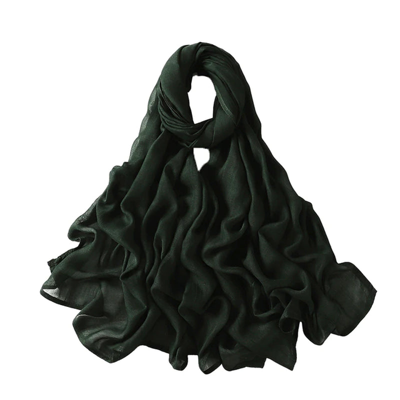 Muslim Hijabs for Women Scarf Thin Plain Shawls Femme Musulman Soft Viscose Rayon Headscarf Islamic Turban Headband 190X85Cm