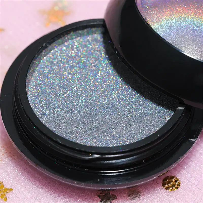 Silver Holographic Nail Powder Glitter Laser Shimmer Nail Art Decorations Manicure Shining Chrome Pigment Mirror Dust