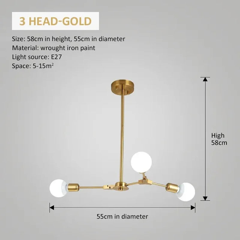 Modern Tree Shape Ceiling Chandelier Creative Design Ceiling Lamp Decor Pendant Lamp for Living Room Bedroom Kitcher Chandelier