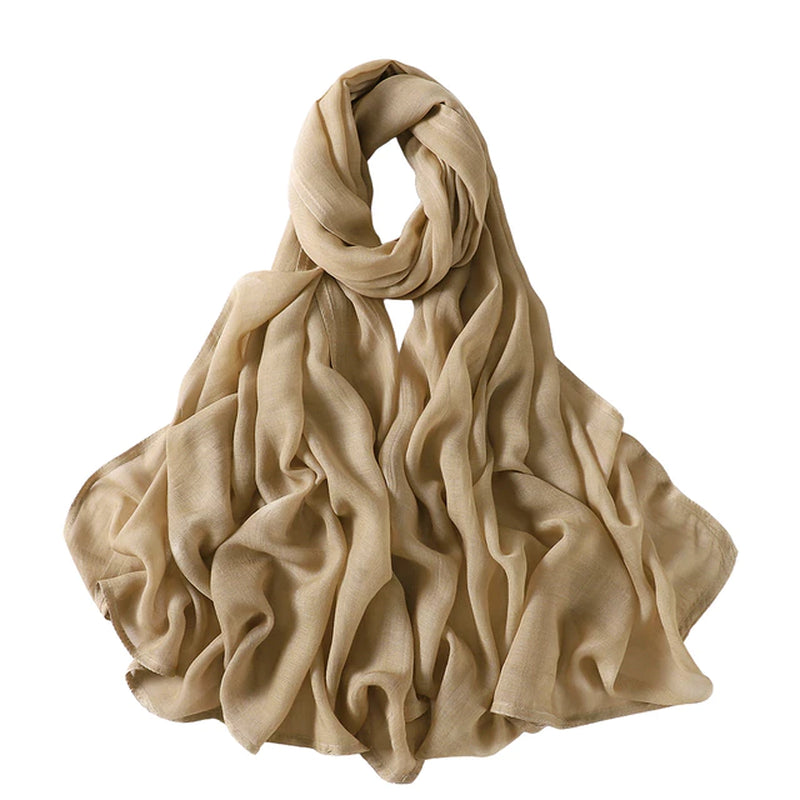 Muslim Hijabs for Women Scarf Thin Plain Shawls Femme Musulman Soft Viscose Rayon Headscarf Islamic Turban Headband 190X85Cm