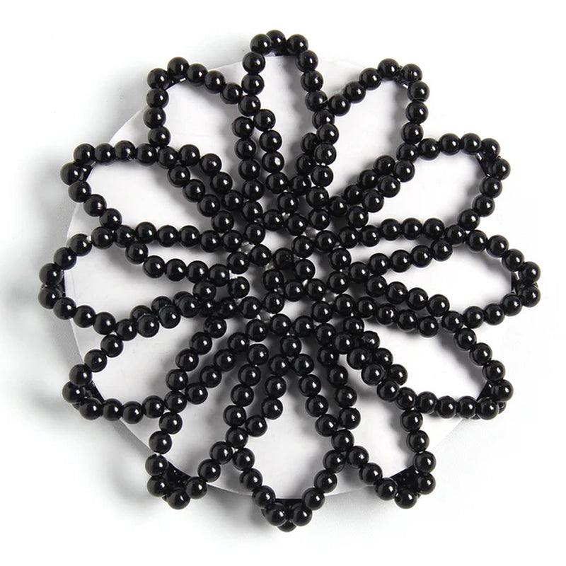 1 PC or 2PC Hand Made Crochet Pearl Elastic Hair Nets Ballet Dancing Snood Net Hair Bands Bun Covers Ornament for Ladies