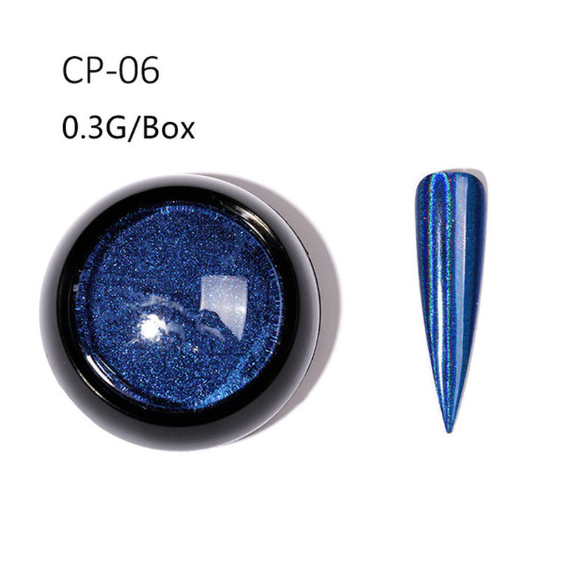 Silver Holographic Nail Powder Glitter Laser Shimmer Nail Art Decorations Manicure Shining Chrome Pigment Mirror Dust